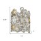 Homeroots 9.25 x 7.5 x 4 in. Vitozzi 1-Light Antique Silver Leaf Sconce 398446 - alternate 3